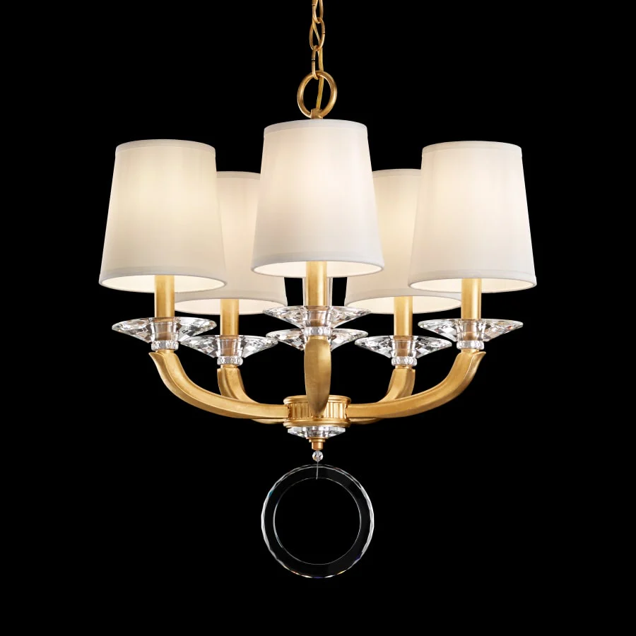 Schonbek Emilea 5 Light 20" Wide Crystal Mini Chandelier with Clear Swarovski Optic Crystals - Image 1