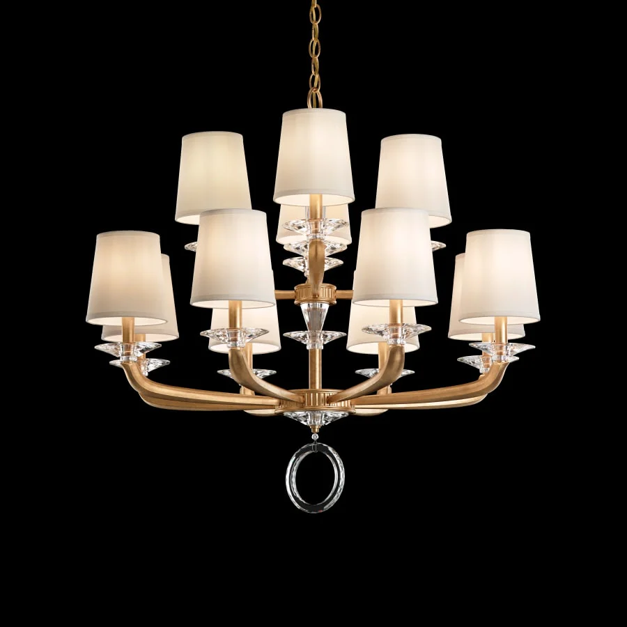 Schonbek Emilea 12 Light 34" Wide Crystal Chandelier with Clear Swarovski Optic Crystals - Image 1