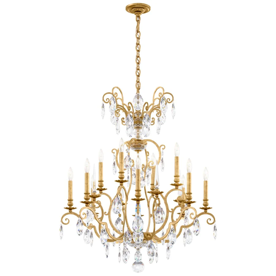 Schonbek Renaissance Nouveau 12 Light 32" Wide Crystal Chandelier with Clear Heritage Crystal Accents - Image 2