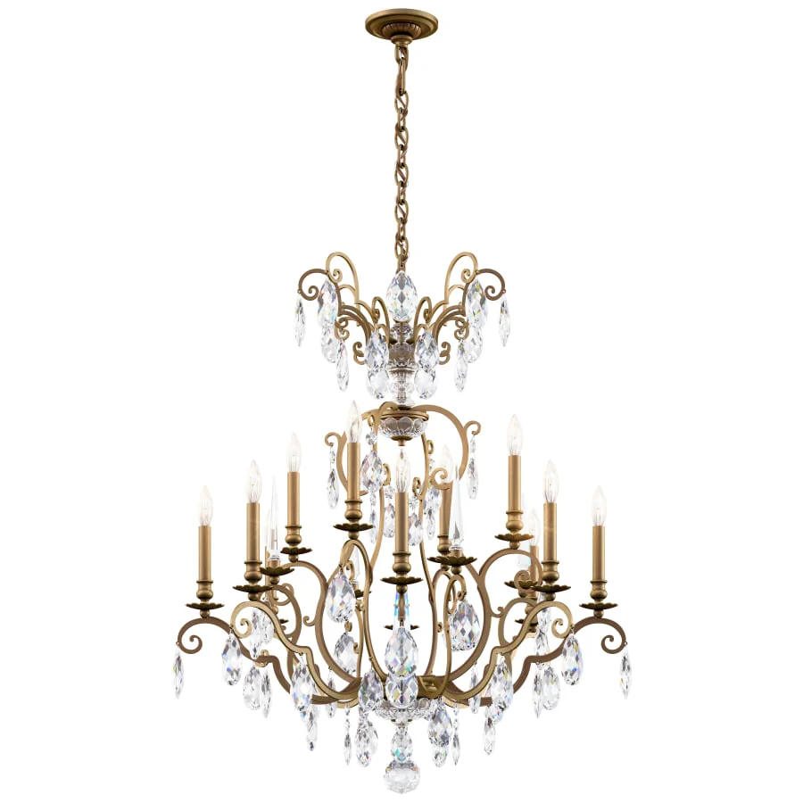 Schonbek Renaissance Nouveau 12 Light 32" Wide Crystal Chandelier with Clear Heritage Crystal Accents - Image 3