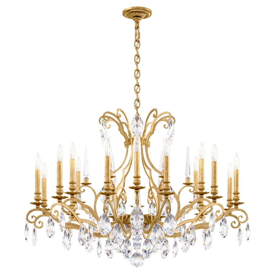 Schonbek Renaissance Nouveau 18 Light 40" Wide Crystal Chandelier with Clear Heritage Crystal Accents - Image 2