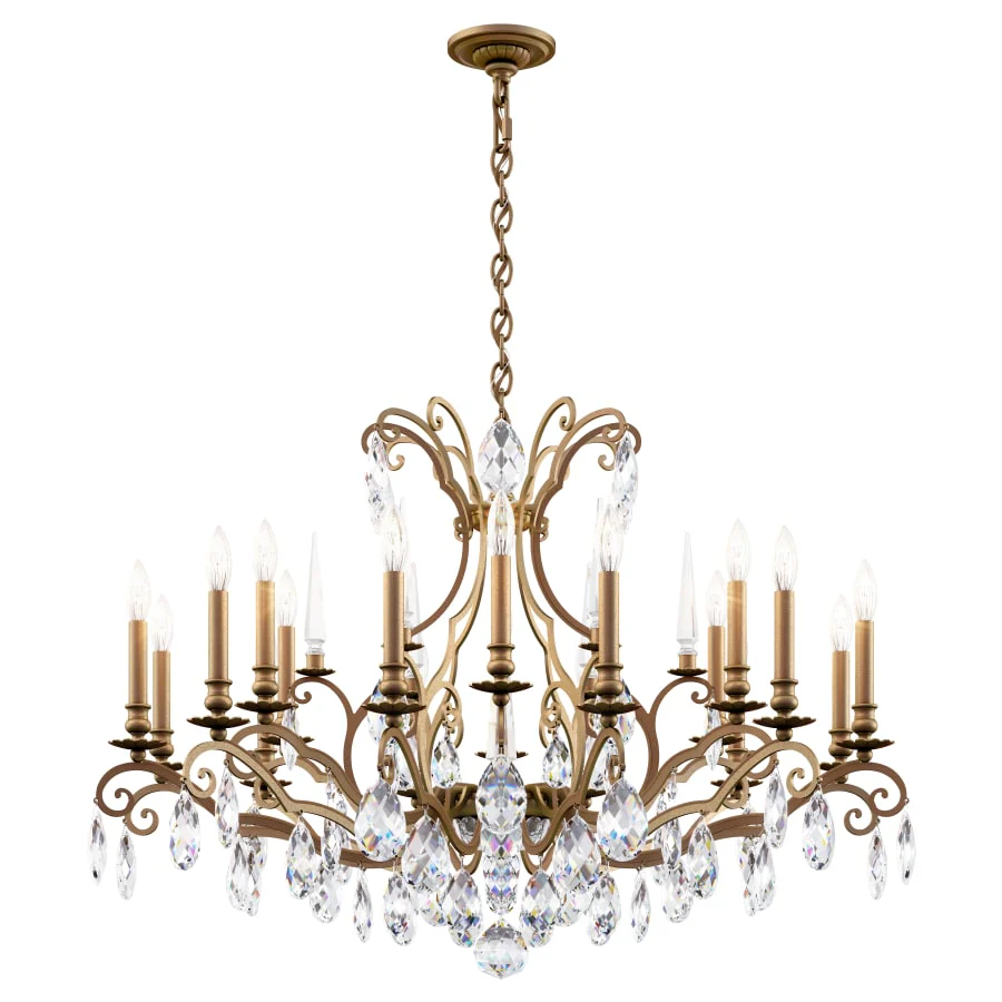 Schonbek Renaissance Nouveau 18 Light 40" Wide Crystal Chandelier with Clear Heritage Crystal Accents - Image 3