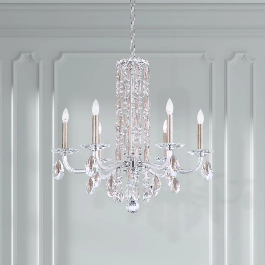 Schonbek Sarella 6 Light 25" Wide Crystal Chandelier with Heritage Crystals - Image 2