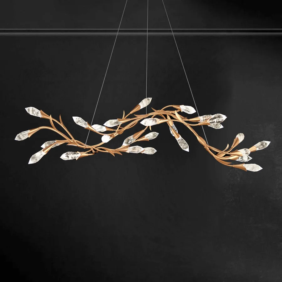 Schonbek Secret Garden 57" Wide LED Crystal Linear Chandelier - Image 3