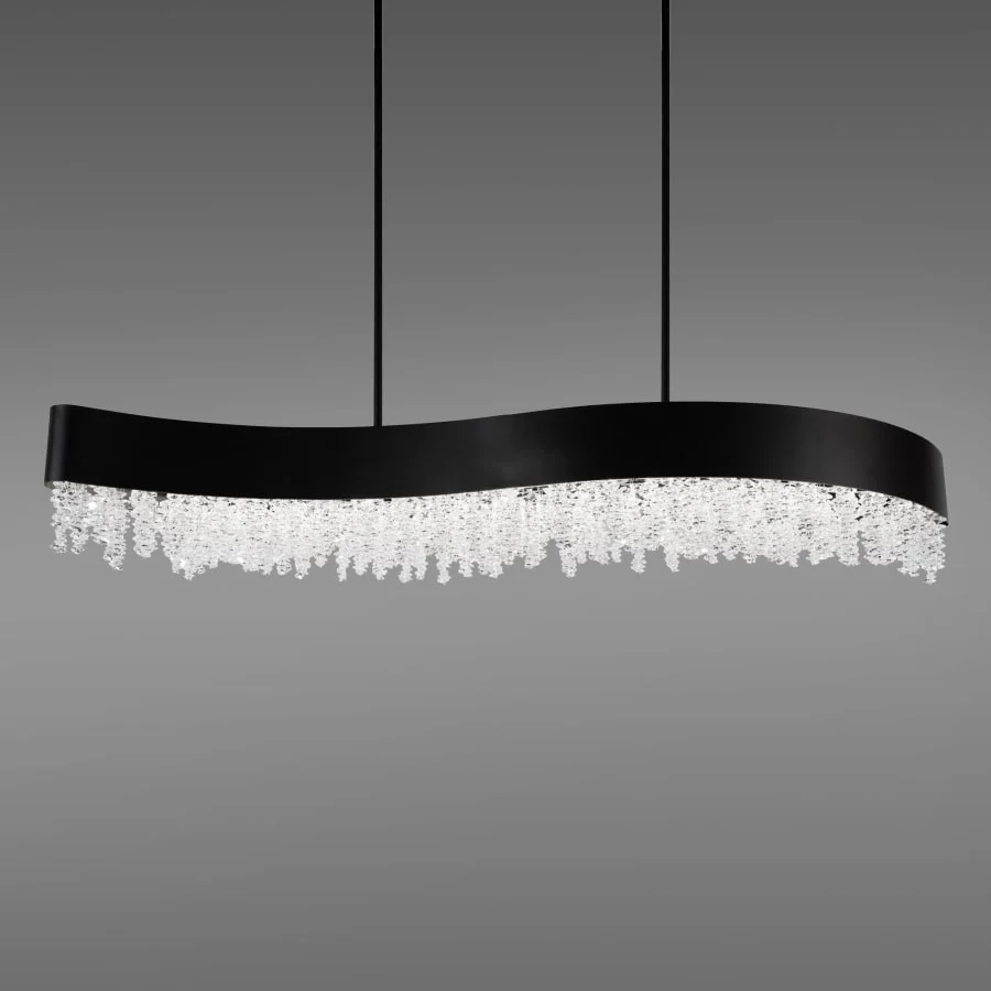Schonbek Soleil 47" Wide LED Crystal Linear Chandelier - Image 1
