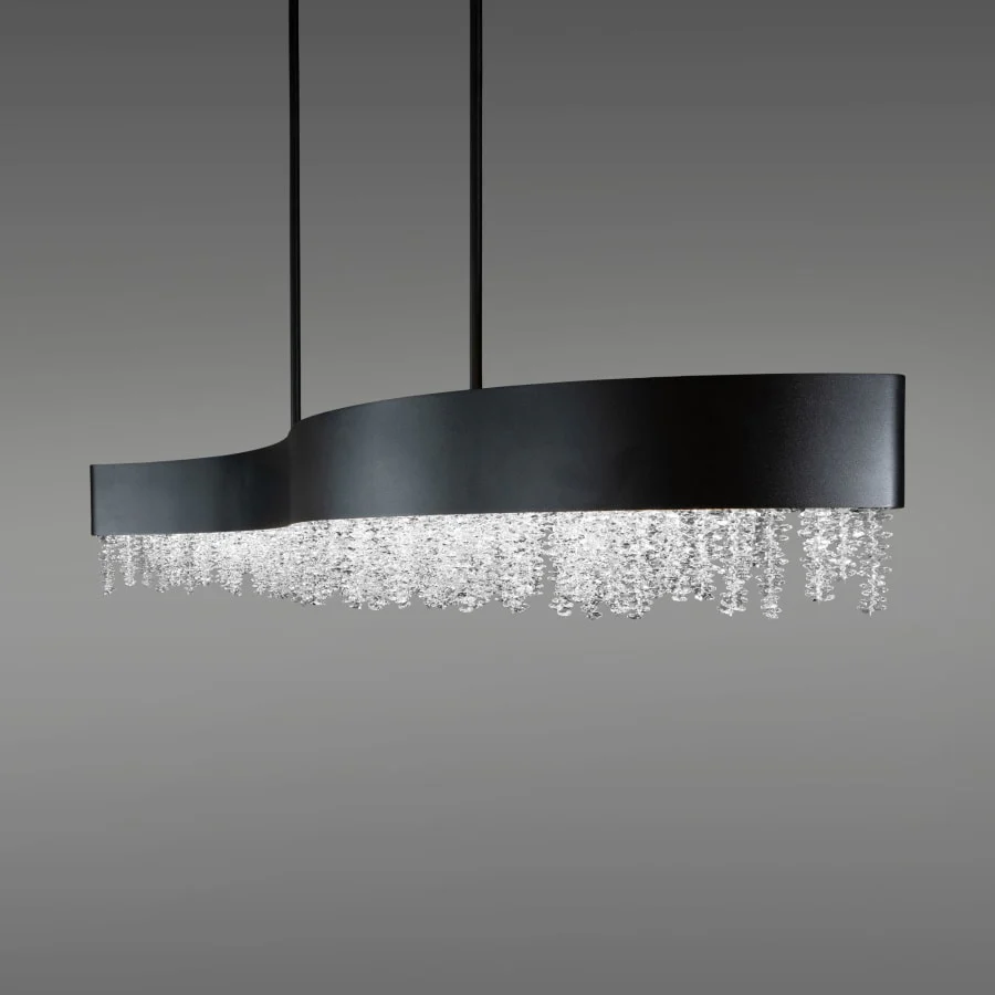 Schonbek Soleil 47" Wide LED Crystal Linear Chandelier - Image 3