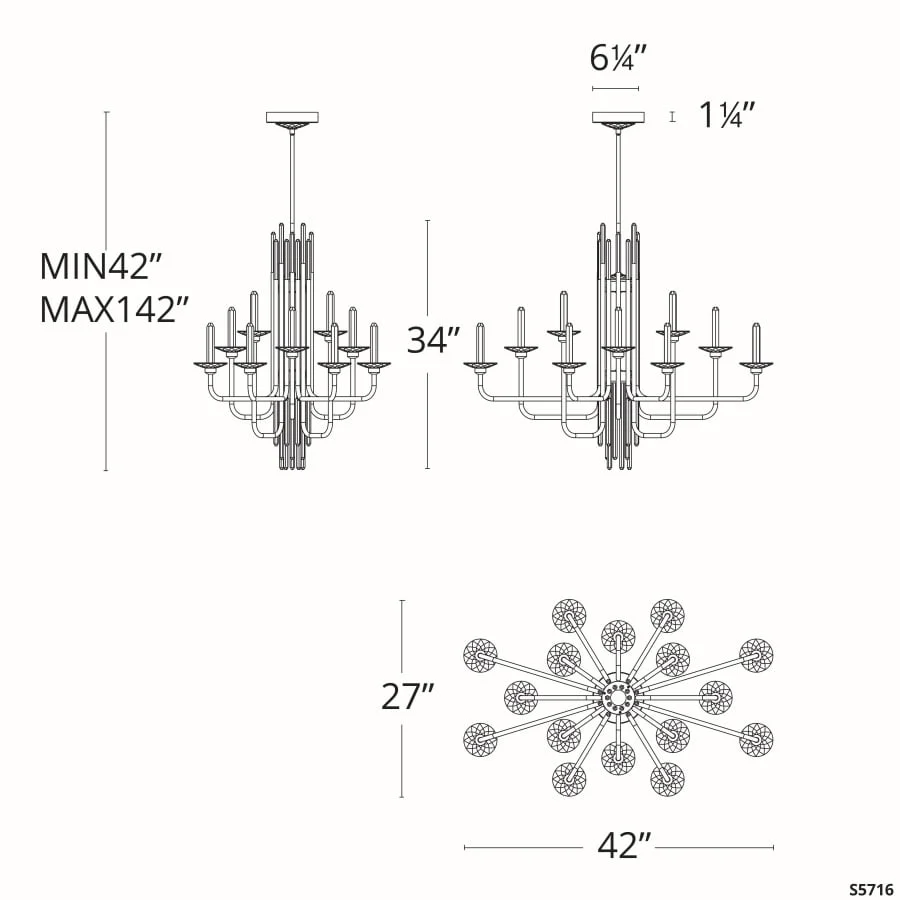 Schonbek Calliope 16 Light 42" Wide LED Crystal Candle Style Chandelier - Image 2