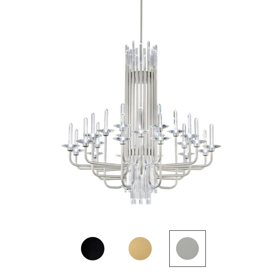 Schonbek Calliope 24 Light 40″ Wide LED Crystal Candle Style Chandelier