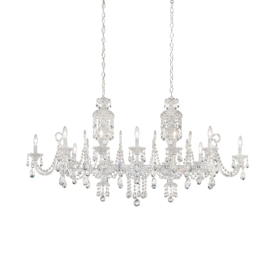 Schonbek Sterling Linear 12 Light 58″ Wide Crystal Linear Chandelier