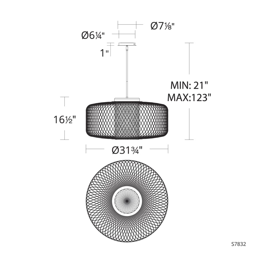 Schonbek Kodo 32" Wide LED Drum Chandelier - Image 3