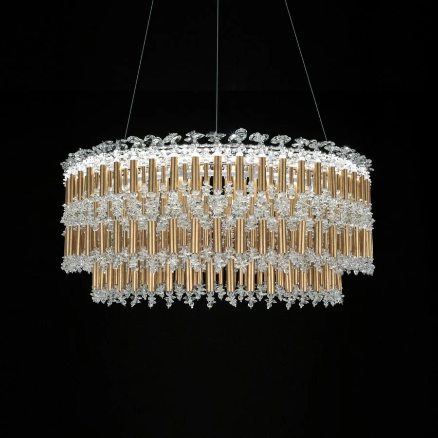 Schonbek Tahitian 25" Wide LED Crystal Drum Chandelier - Image 1