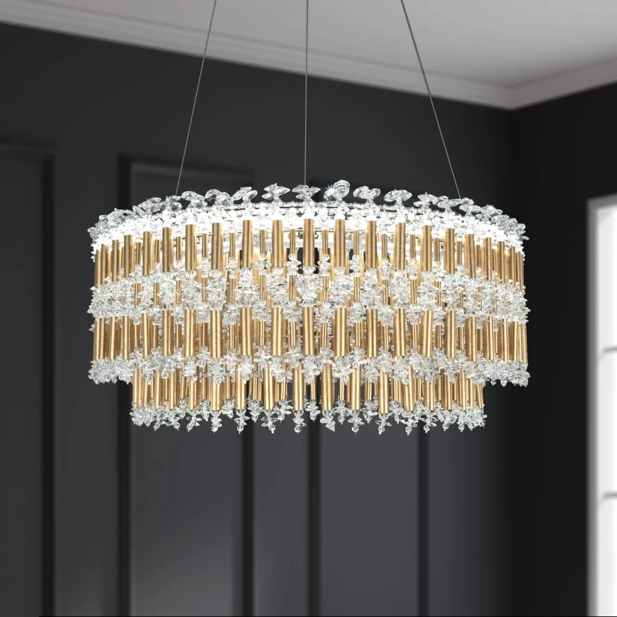 Schonbek Tahitian 25" Wide LED Crystal Drum Chandelier - Image 2