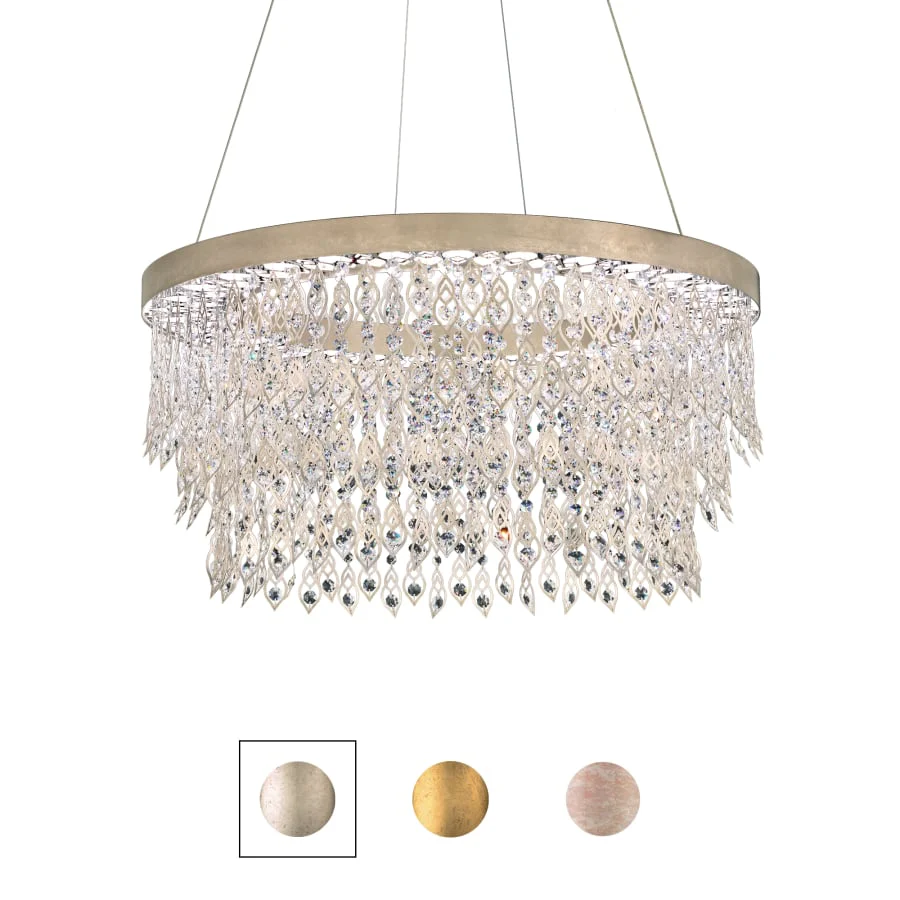 Schonbek Pavona 36" Wide LED Crystal Drum Chandelier - Image 1