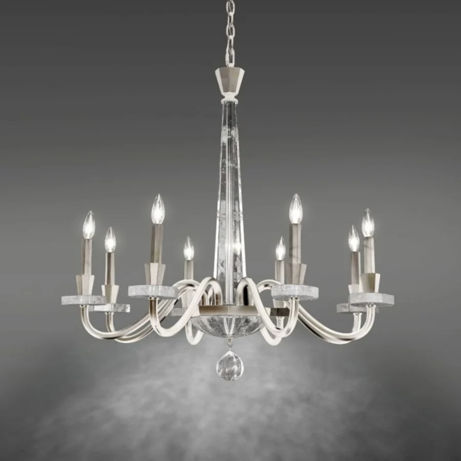 Schonbek Amadeus 8 Light 34" Wide Crystal Candle Style Chandelier - Image 1