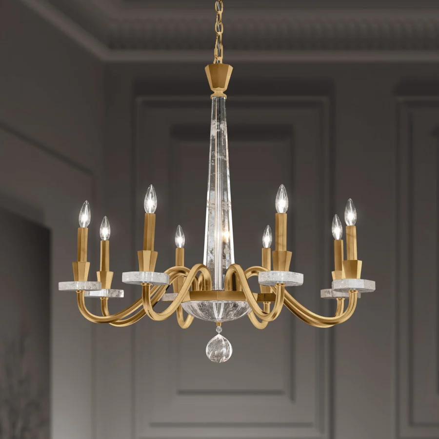 Schonbek Amadeus 8 Light 34" Wide Crystal Candle Style Chandelier - Image 2