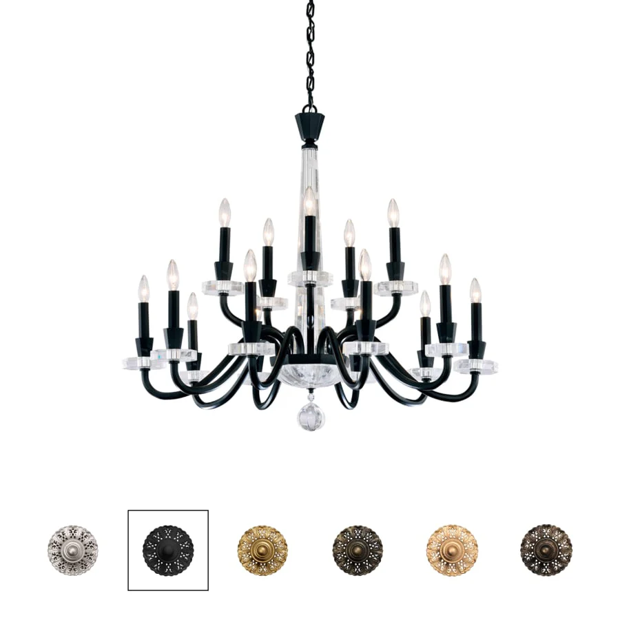 Schonbek Amadeus 15 Light 38" Wide Crystal Candle Style Chandelier - Image 1