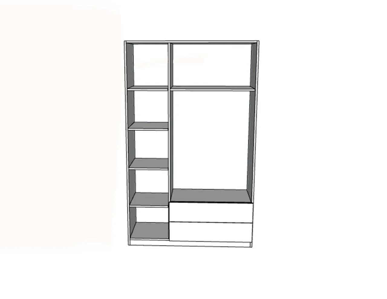 دولاب 210×120سم - SHR124 - Image 3