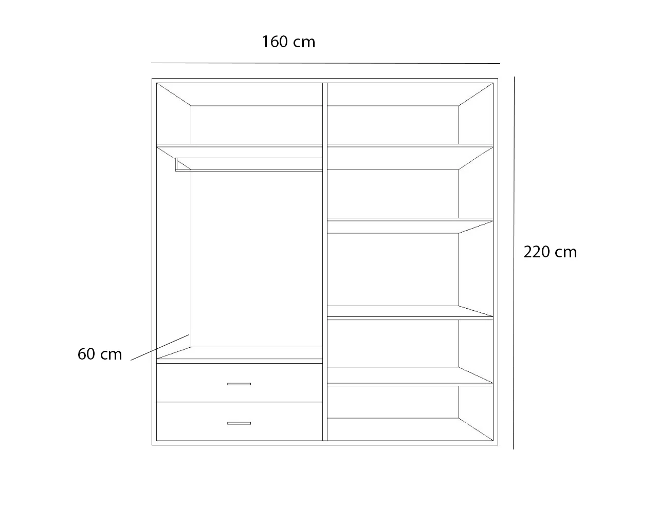 دولاب 220×160سم - ART107 - Image 3