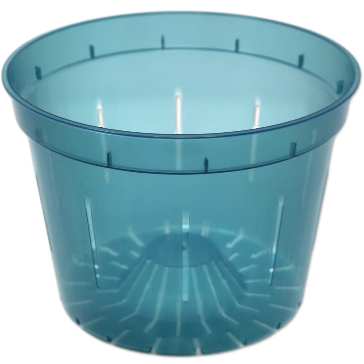 10" Blue Sapphire Slotted Orchid Pot - Image 2
