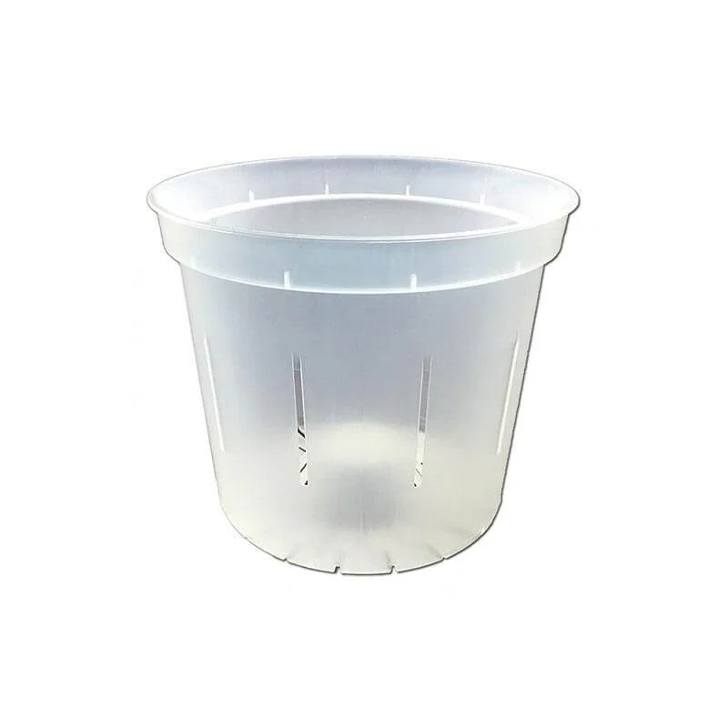 3" Slotted Clear Orchid Pot - Image 2