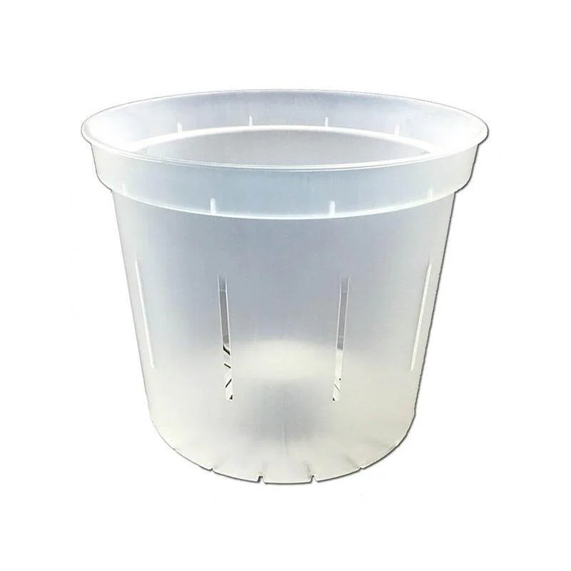 4" Slotted Clear Orchid Pot - Image 2