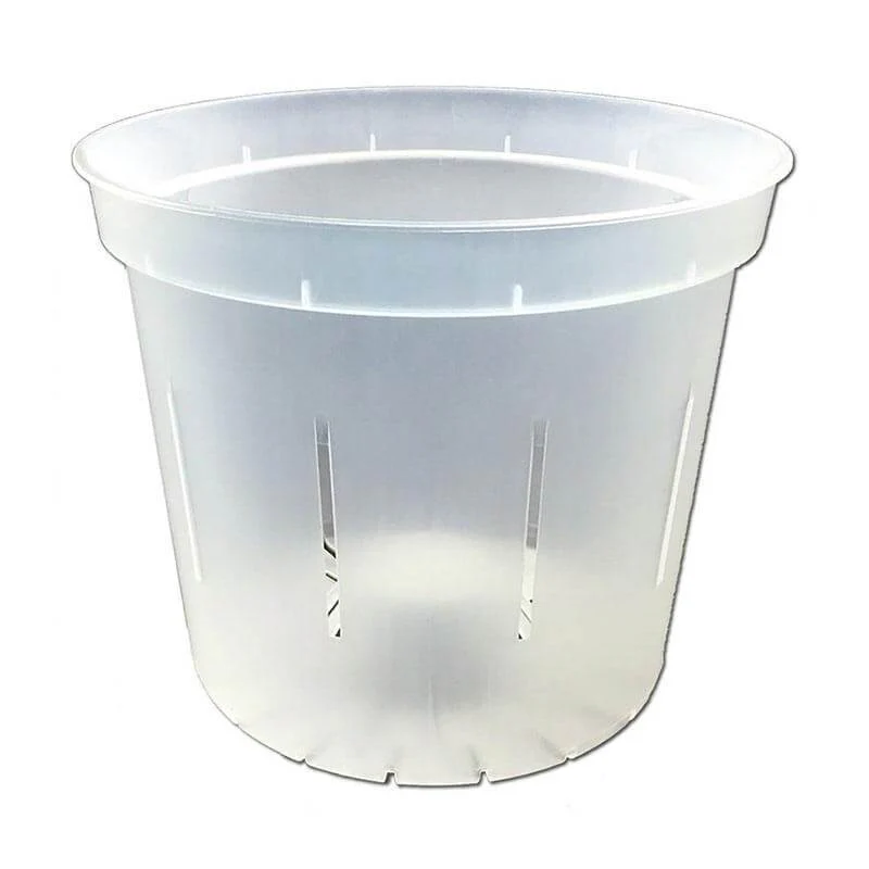 5" Slotted Clear Orchid Pot - Image 2