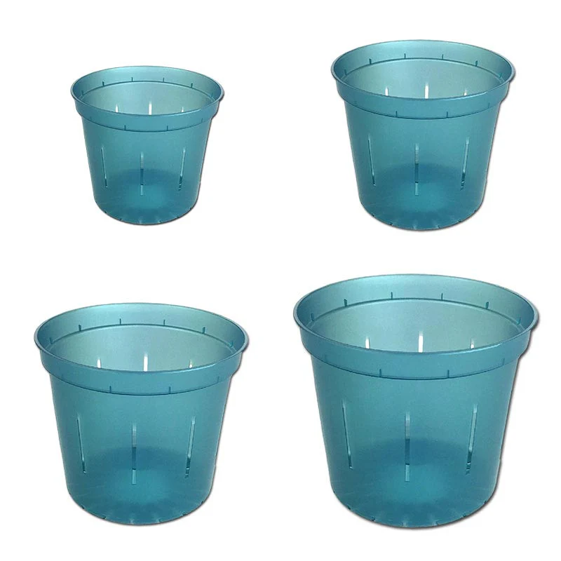 Growers Assortment of Blue Sapphire Slotted Orchid Pots - Image 1