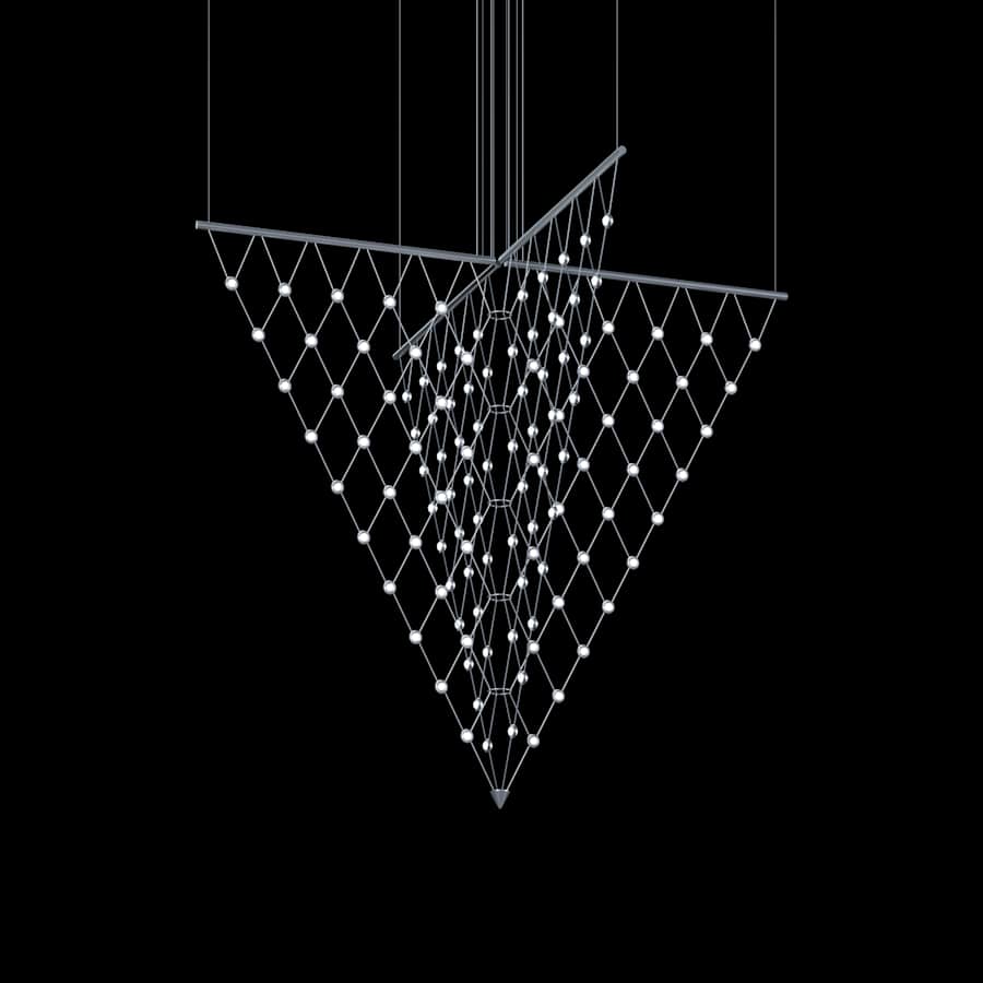 Sonneman Constellation Galaxy Matrix 2 Light 58" Wide LED Suspension Multi Light Pendant - Image 3
