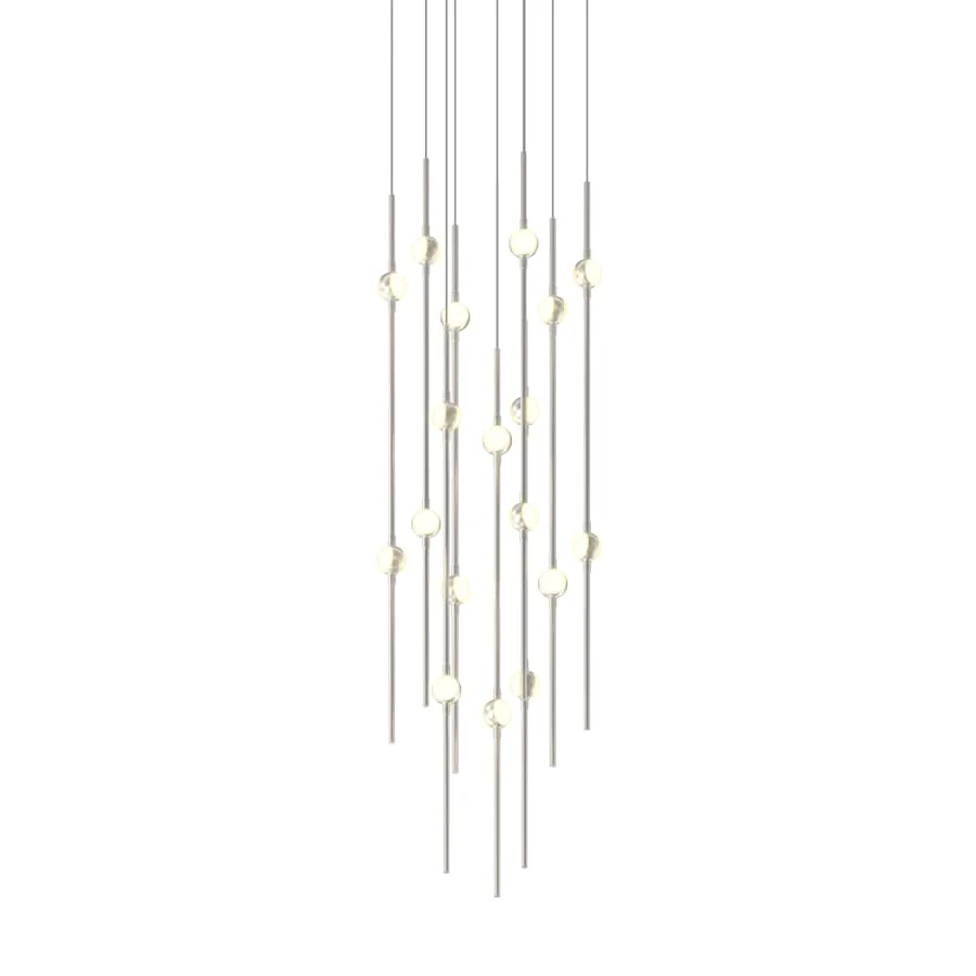 Sonneman Constellation 12" Wide LED Multi Light Pendant with White Optical Acrylic Shades and 240" Cable - 2700K - Image 1