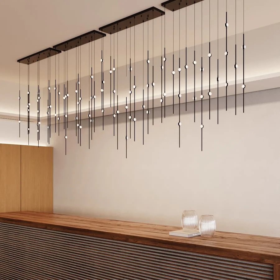 Sonneman Constellation 12" Wide LED Multi Light Pendant with White Optical Acrylic Shades and 120" Cable - 2200K - Image 3