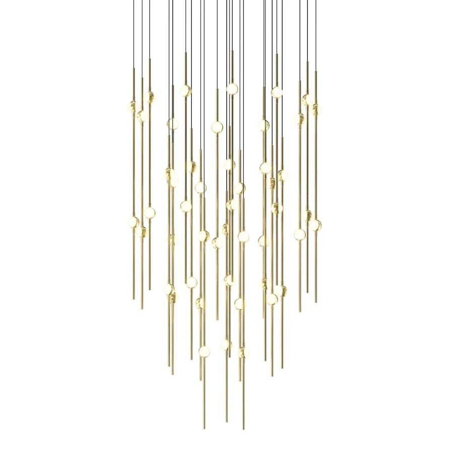 Sonneman Constellation 25" Wide LED Multi Light Pendant with White Optical Acrylic Shades and 120" Cable - 2700K - Image 1