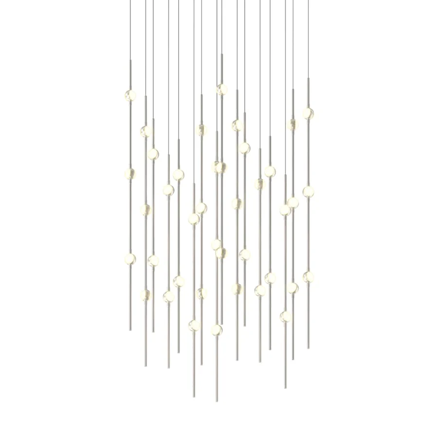 Sonneman Constellation 22" Wide LED Multi Light Pendant with White Optical Acrylic Shades and 240" Cable - 3000K - Image 1