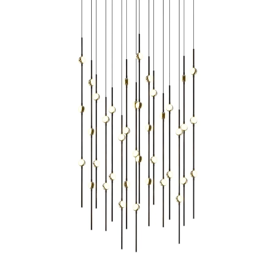 Sonneman Constellation 22" Wide LED Multi Light Pendant with White Optical Acrylic Shades and 120" Cable - 3000K - Image 1