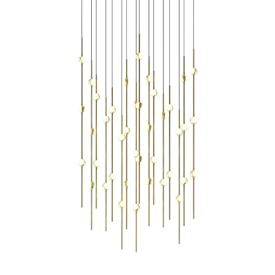 Sonneman Constellation 22" Wide LED Multi Light Pendant with White Optical Acrylic Shades and 240" Cable - 2700K - Image 1