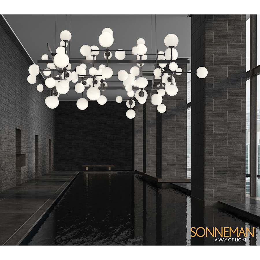 Sonneman Nebula 31 Light 80" Wide LED Abstract Chandelier - Image 3