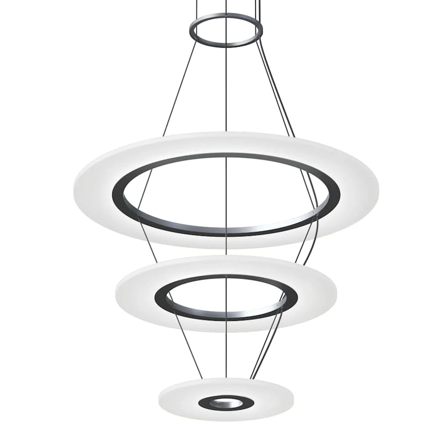 Sonneman Arctic Rings 3 Light 31" Wide LED Ring Chandelier - Image 1