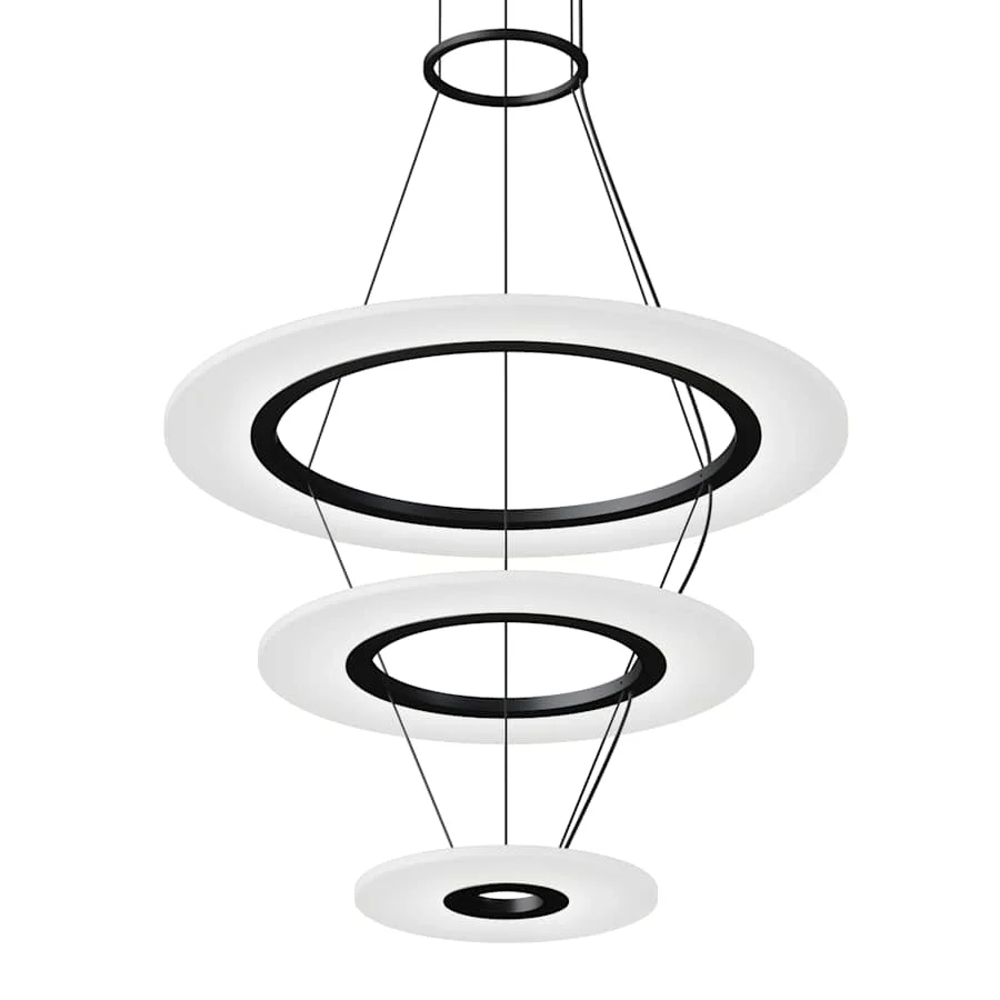 Sonneman Arctic Rings 3 Light 31" Wide LED Ring Chandelier - Image 3