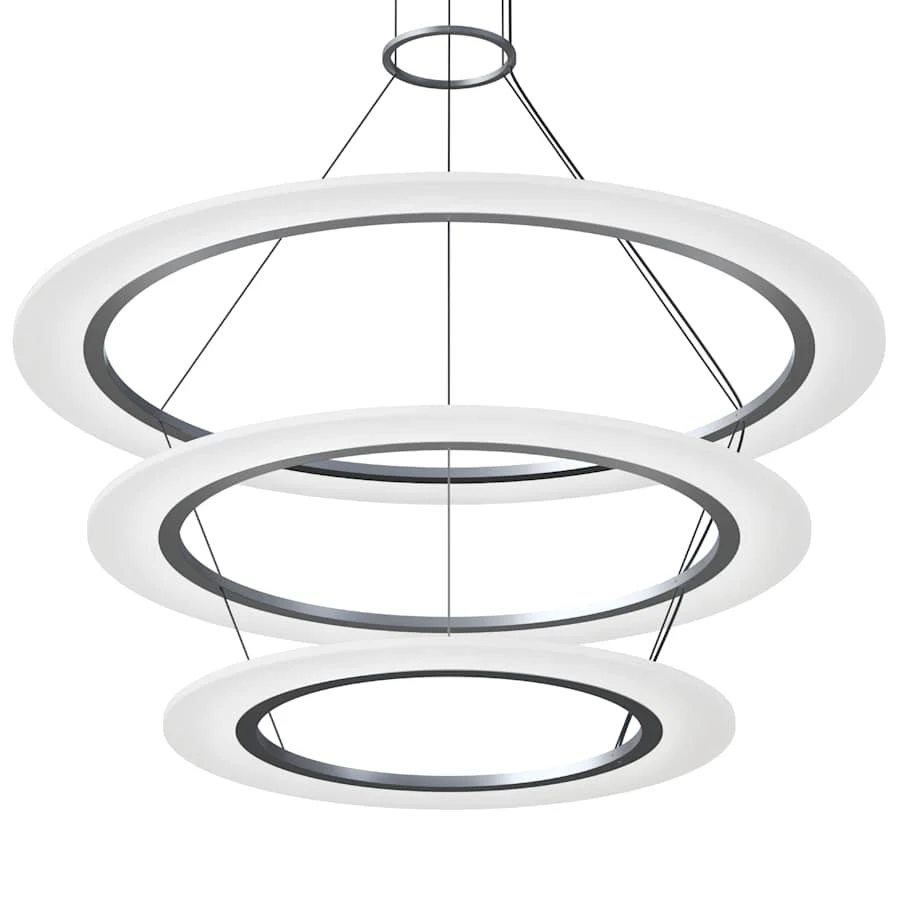 Sonneman Arctic Rings 3 Light 37" Wide LED Ring Chandelier - Image 2