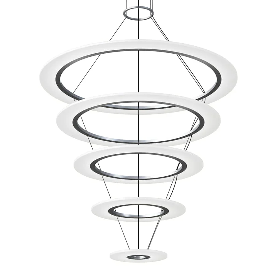 Sonneman Arctic Rings 5 Light 37" Wide LED Ring Chandelier - Image 2