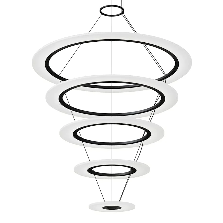 Sonneman Arctic Rings 5 Light 37" Wide LED Ring Chandelier - Image 3