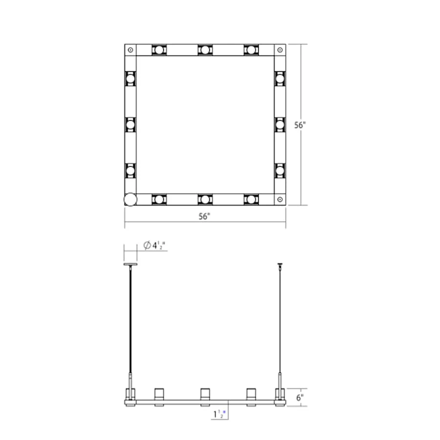 Sonneman Intervals 56" Wide Pillar Candle Chandelier - Image 3