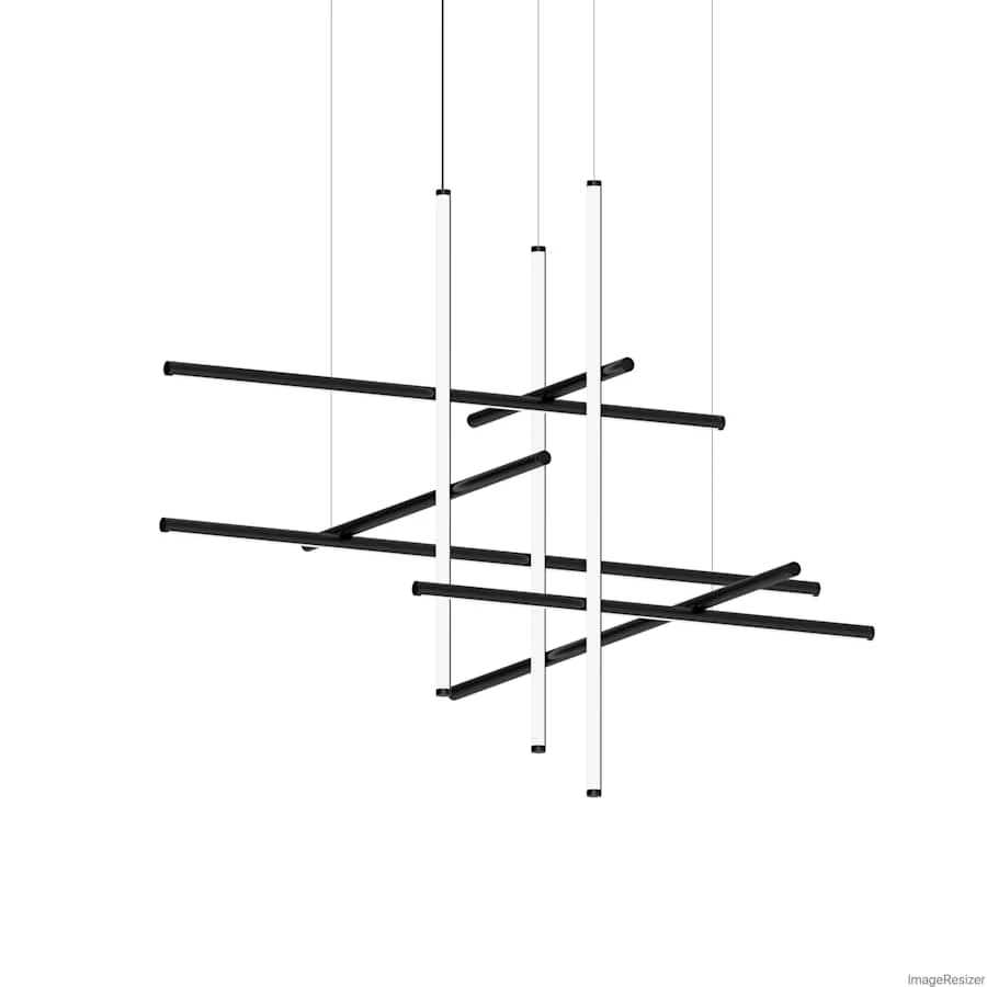 Sonneman Labyrinth 61" Wide LED Abstract Chandelier - Image 1