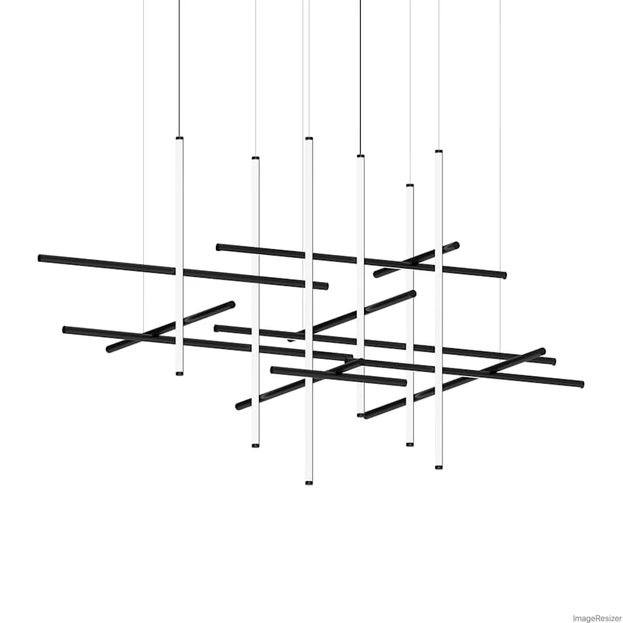 Sonneman Labyrinth 89" Wide LED Abstract Chandelier - Image 1