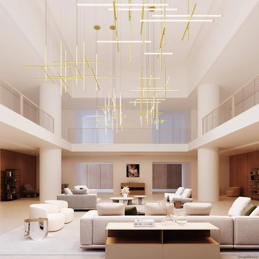 Sonneman Labyrinth 89" Wide LED Abstract Chandelier - Image 2