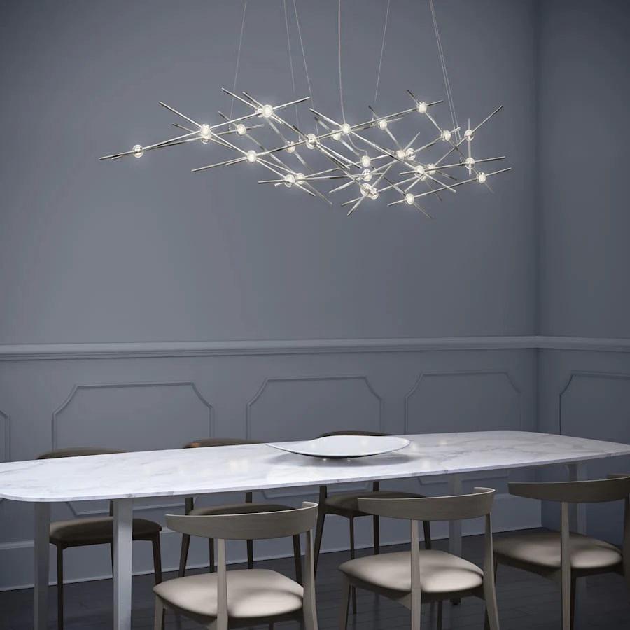 Sonneman Constellation Ursa Minor 25 Light 55" Wide LED Abstract Chandelier with Clear Acrylic Shades - Image 3
