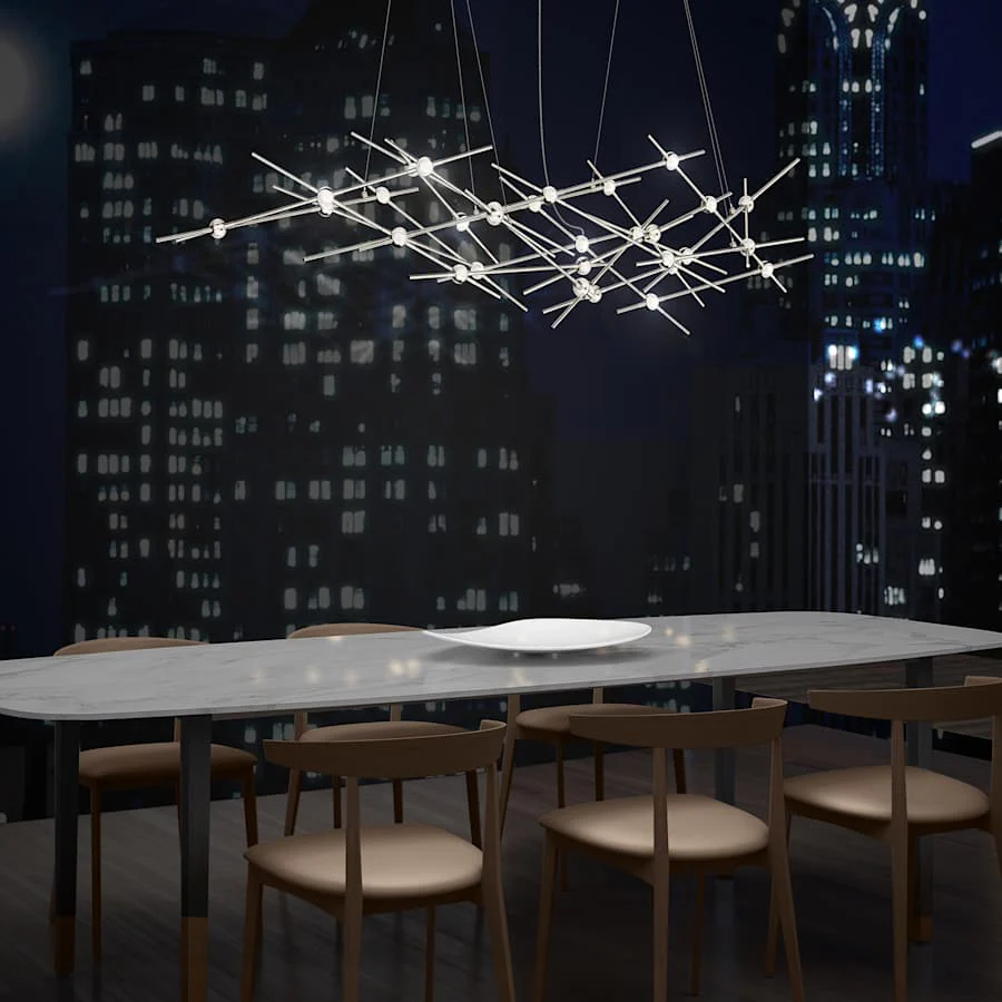 Sonneman Constellation Ursa Minor 25 Light 55" Wide LED Abstract Chandelier with White Acrylic Shades - Image 2