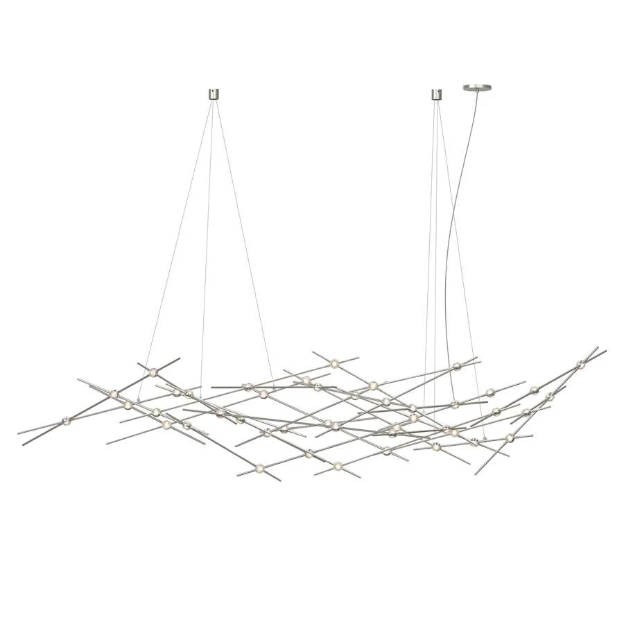 Sonneman Constellation Ursa Major 44 Light 93" Wide LED Abstract Chandelier with Clear Acrylic Shades - Image 1
