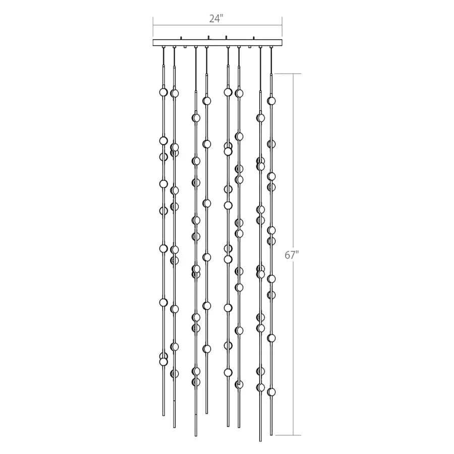Sonneman Constellation 22" Wide Beaded Chandelier - Image 3