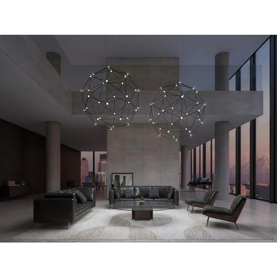 Sonneman Constellation 45" Wide Globe Chandelier - Image 3