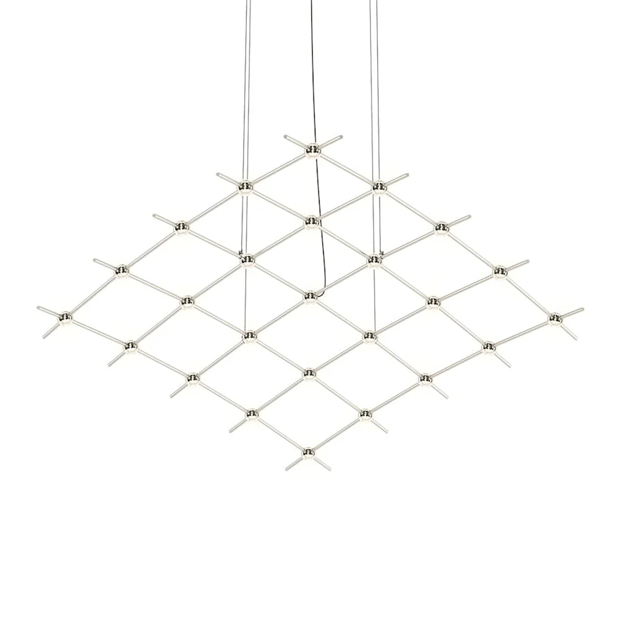 Sonneman Constellation Aquarius Medius 25 Light 122" Wide LED Chandelier with Faceted Acrylic Shades - Image 1